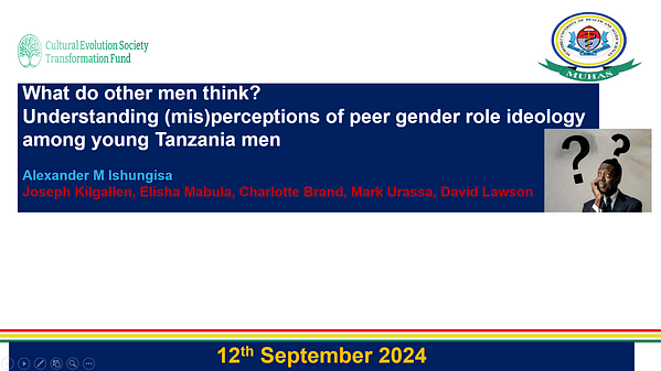 What do other men think? Understanding (mis)perceptions of peer gender role ideology among young Tanzanian men