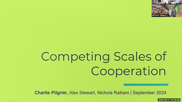 LIVE - Competing scales of cooperation