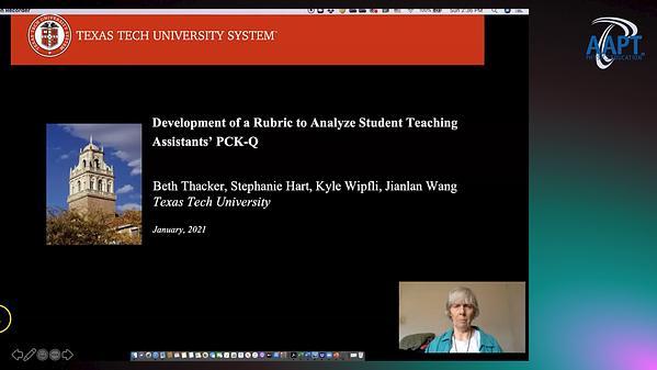 Development of a Rubric to Analyze Student Teaching Assistants’ PCK-Q