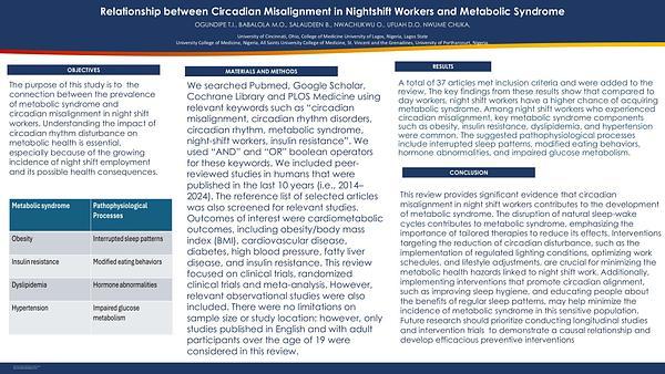 Relationship between Circadian Misalignment in Nightshift Workers and Metabolic Syndrome