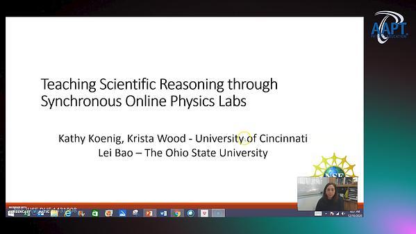 Teaching Scientific Reasoning through Synchronous Online Physics Labs