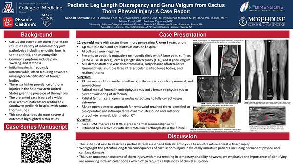 Pediatric Leg Length Discrepancy and Genu Valgum from Cactus Thorn Physeal Injury: A Case Report