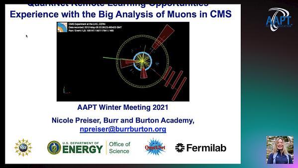 Experience with the QuarkNet Big Analysis of Muons in CMS