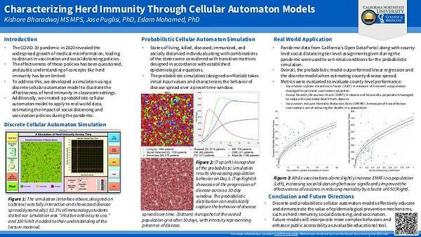 Characterizing Herd Immunity Through Cellular Automaton Models