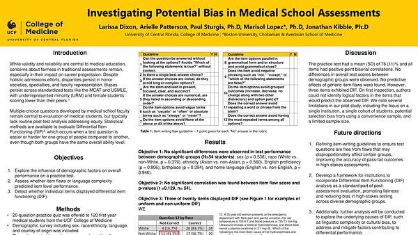 Investigating Potential Bias in Medical School Assessments
