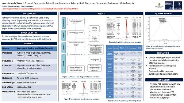 Association between Prenatal Exposure to Tetrachloroethylene and Adverse Birth Outcomes: Systematic Review and Meta-Analysis