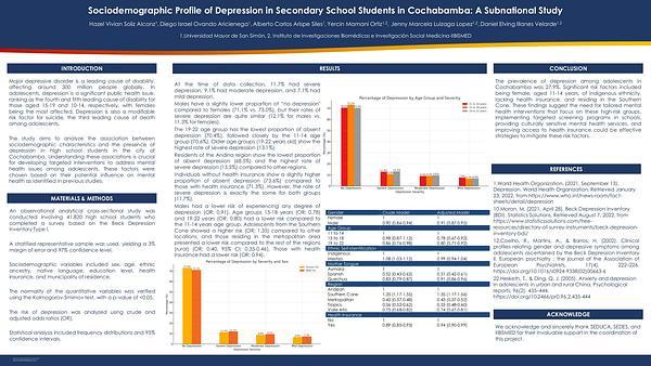 Sociodemographic Profile of Depression in Secondary School Students in Cochabamba: A Subnational Study