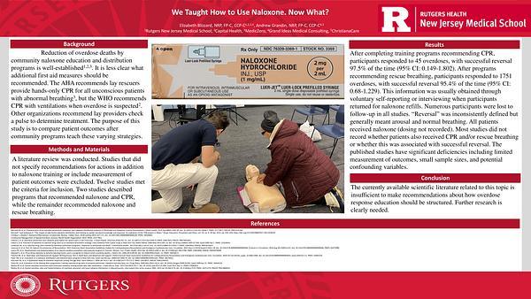 We Taught How to Use Naloxone: Now What?