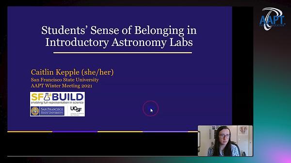 Students' Sense of Belonging in Introductory Astronomy Labs