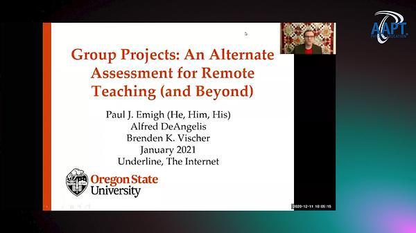 Group Projects: An Alternate Assessment for Remote Teaching (and Beyond)