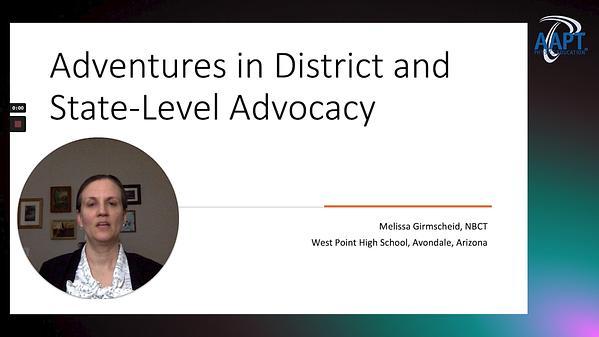 Adventures in District and State-Level Advocacy