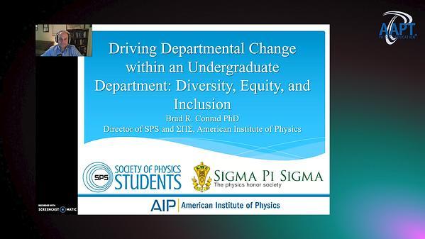 Driving Undergraduate Departmental Change: Diversity, Equity, and Inclusion