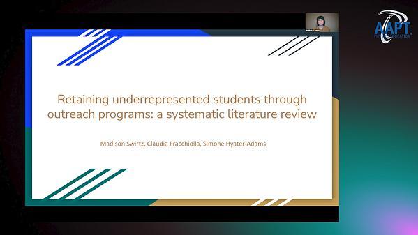 Retaining Underrepresented Students through Outreach Programs: A Systematic Literature Review