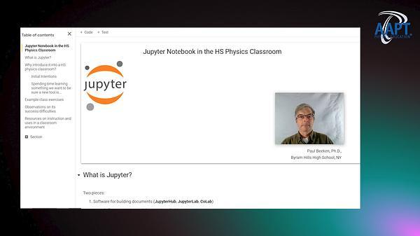 Using Jupyter Notebooks in the High School Classroom