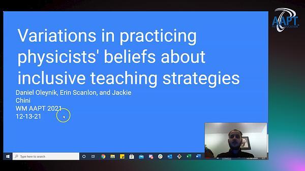 Variations in Practicing Physicists' Beliefs about Inclusive Teaching Strategies
