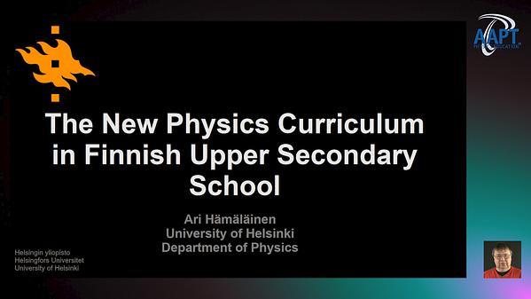 The New Physics Curriculum in Finnish Upper Secondary School
