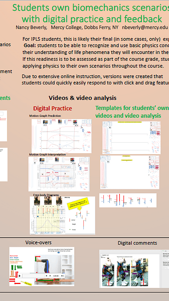 Students own biomechanics scenarios with digital practice and screencast feedback