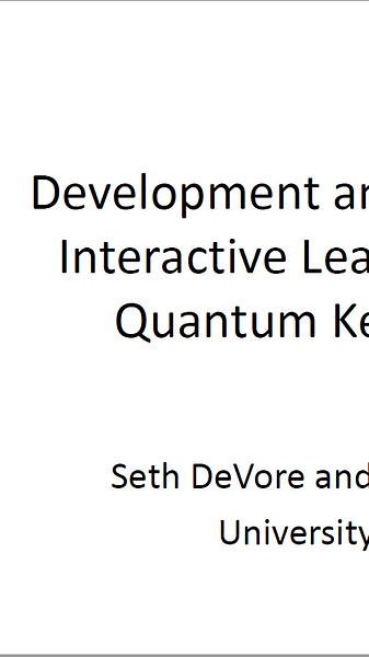 A Quantum Interactive Learning Tutorial on Quantum Key Distribution