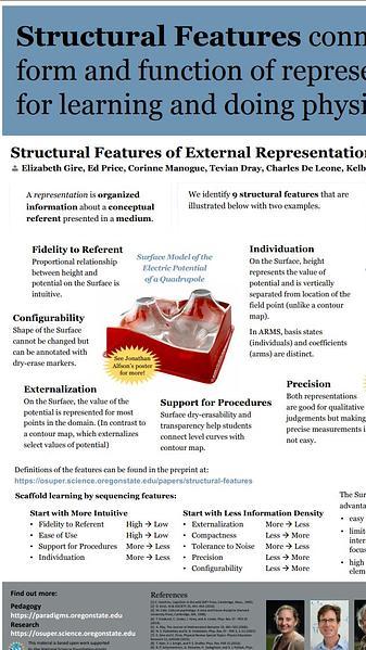 Structural Features of External Representation in Physics