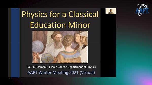 Physics for a Classical Education Minor