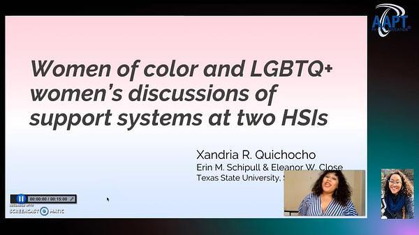 Women of color and LGBTQ+ women’s discussions of support systems at two HSIs