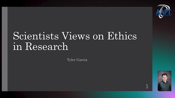 Scientists Views on Ethics in their Research