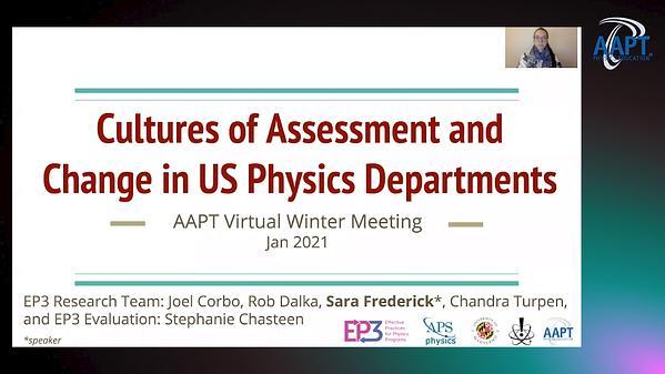 Cultures of Assessment and Change in US Physics Departments