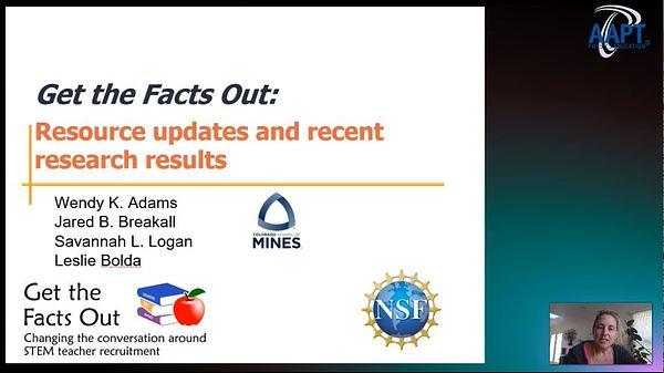 Get the Facts Out: Resource updates and recent research results