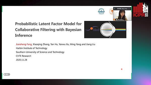 Probabilistic Latent Factor Model for Collaborative Filtering with Bayesian Inference