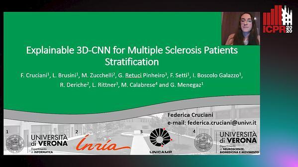 Explainable 3D-CNN for Multiple Sclerosis patients stratification