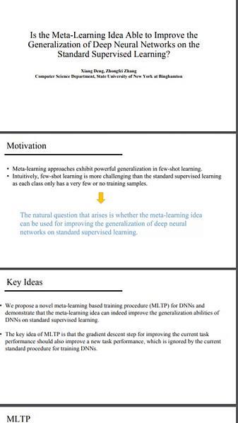 Is the Meta-Learning Idea Able to Improve the Generalization of Deep Neural Networks on the Standard Supervised Learning?