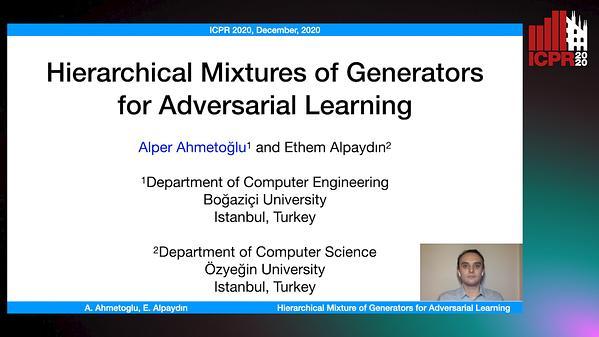 Hierarchical Mixtures of Generators for Adversarial Learning