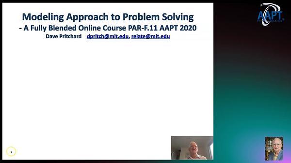 Modeling Approach to Problem Solving: freely available blended course