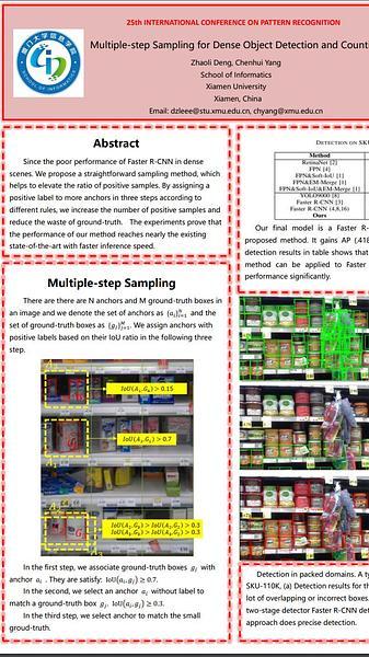 Multiple-step Sampling for Dense Object Detection and Counting
