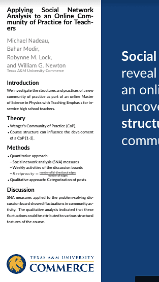 Applying Social Network Analysis to an Online Community of Practice for Teachers