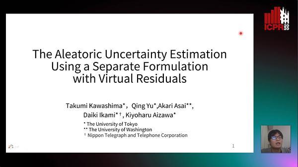 The Aleatoric Uncertainty Estimation Using a Separate Formulation with Virtual Residuals