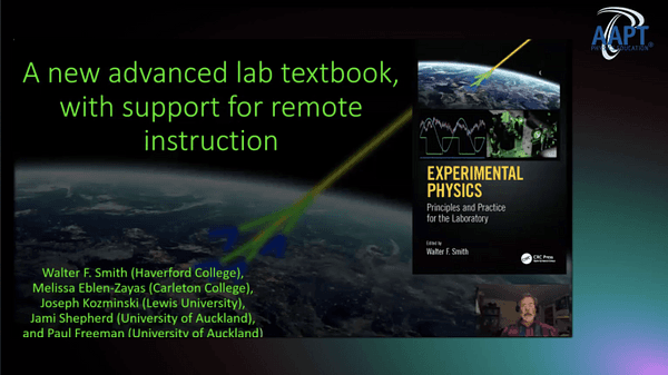 A new advanced lab textbook, with support for remote instruction