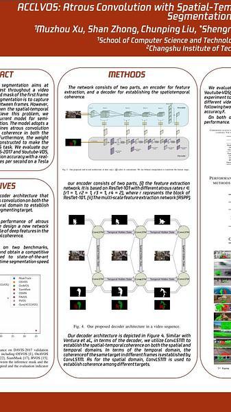 ACCLVOS: Atrous Convolution with Spatial-Temporal ConvLSTM for Video Object Segmentation

