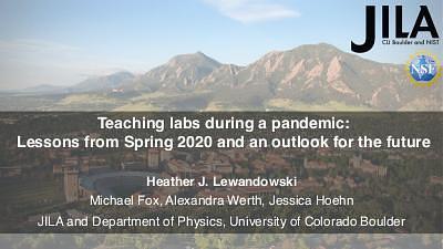 Teaching labs during a pandemic:  Lessons from Spring 2020 and an outlook for the future