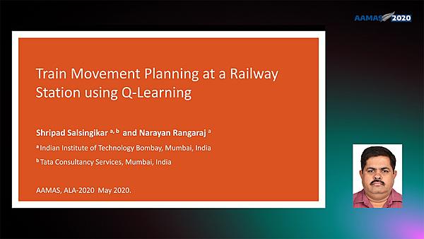 Reinforcement Learning for Train Movement Planning at Railway Stations