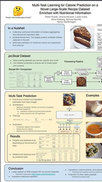 Multi-Task Calorie Prediction on a Novel Large-Scale Recipe Dataset Enriched With Nutritional Information