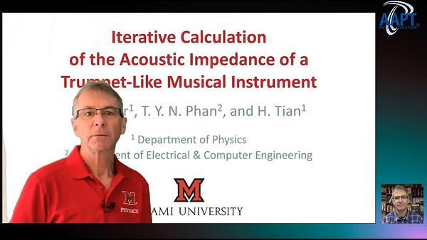 Iterative Calculation of the Acoustic Impedance of a Trumpet-Like Musical Instrument