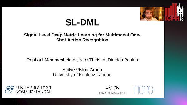 SL-DML: Signal Level Deep Metric Learning for Multimodal One-Shot Action Recognition