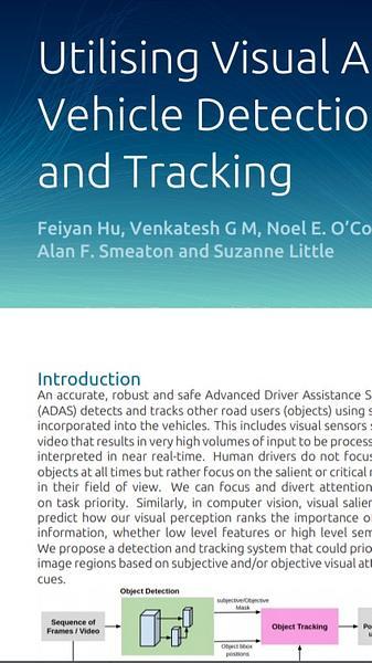 Utilising Visual Attention Cues for Vehicle Detection and Tracking