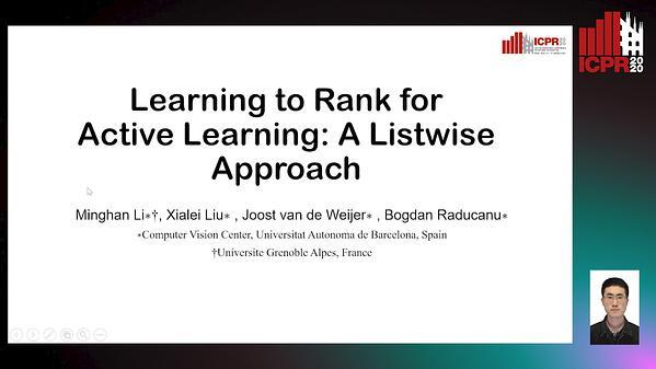 Learning to Rank for Active Learning: A Listwise
Approach