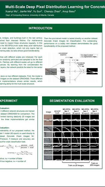 Multi-Scale Deep Pixel Distribution Learning for Concrete Crack Detection