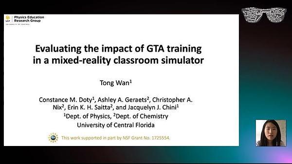 Evaluating the impact of GTA training in a mixed-reality classroom simulator (PERC)