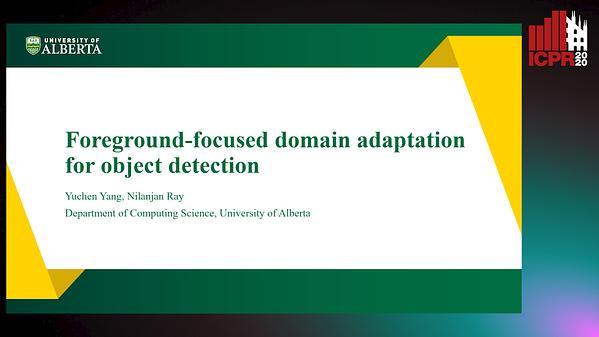 Foreground-focused domain adaptation for object detection