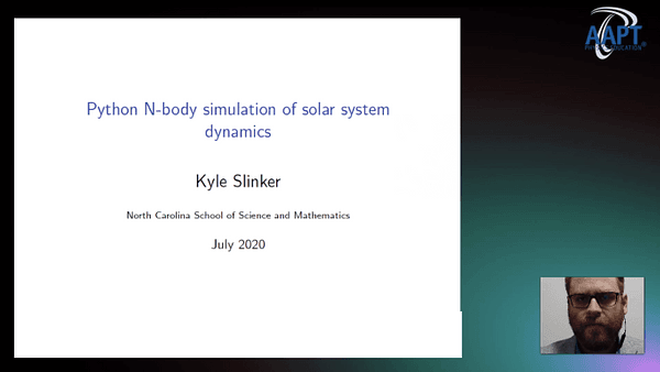Python N-body simulation of solar system dynamics