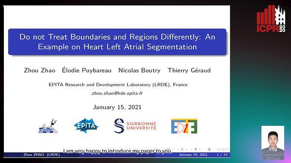 Do not Treat Boundaries and Regions Differently: An Example on Heart Left Atrial Segmentation